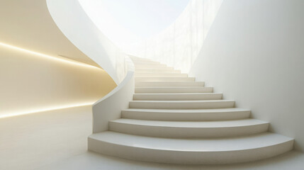 Sleek Ascendancy: Minimalistic Stairs in a Modern Villa Interior

