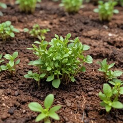lettuce in the garden, lettuce growing in a garden