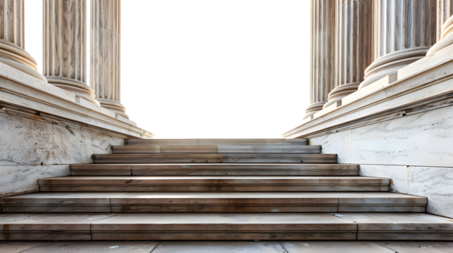 Architectural elegance of the Supreme Court building showcasing steps and pillars
