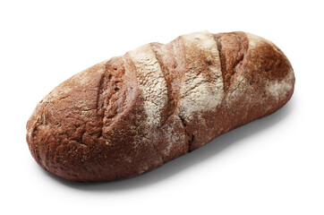 Fresh loaf of bread isolated on white