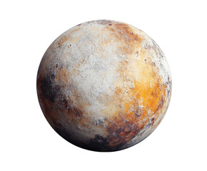 Unraveling pluto's mysteries a satellite view of the dark environment isolated on transparent...