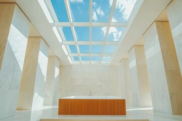 Obraz premium Modern Architectural Bath with Skylight