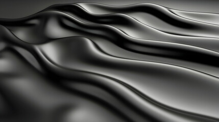Obraz premium Dark grey fabric waves, abstract background texture, elegant design, ideal for website or print