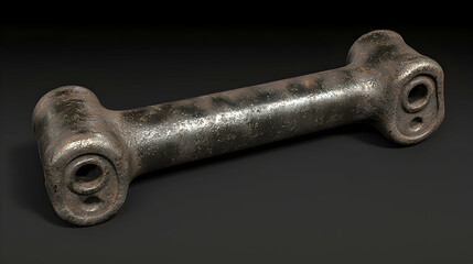 Rusty metal part, industrial component, dark background, machinery detail, useful for engineering websites