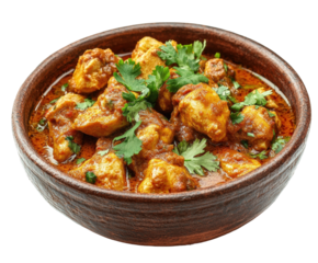 Delicious chicken curry recipe home kitchen food warm isolated on transparent background