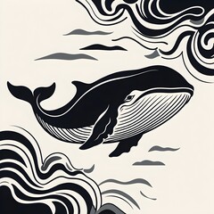Whale in Waves