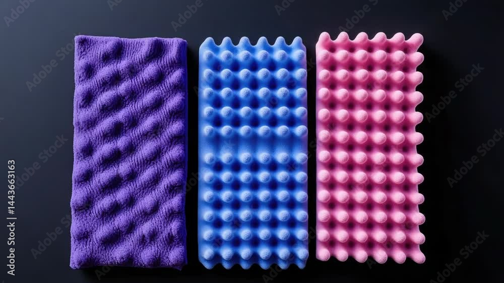 Poster Two foam balls resting together, often used as props in photography or art projects