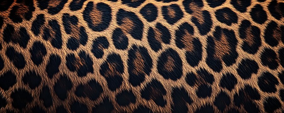 Close up view reveals a beautiful leopard skin pattern