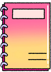 Gradient Pink and Yellow Spiral Notebook
