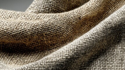 Fototapeta premium Woven linen upholstery fabric showcasing natural texture and organic imperfections