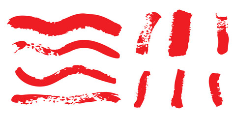 Black brush strokes vector illustration, abstract grunge texture on white background. Artistic design element, paint smear, ink splatter, creative graphic element.