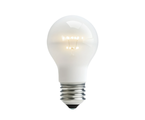Innovative light bulb design modern product bright mood isolated on transparent background