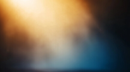 Soft blue to brown gradient background with mist and spotlight effect