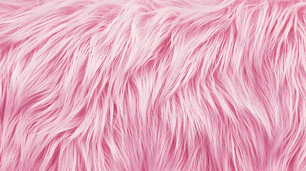 Fototapeta premium Pink fluffy fur texture background; soft, plush, fabric close-up