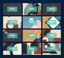 Abstract Background Design Modern And Colorful Multiple Background