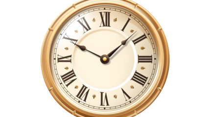 Round Clock Face Showing Scheduled Time - Professional Stock Image