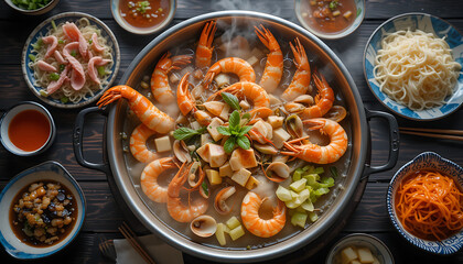  Shrimp  and vegetables high resolution seafood photography