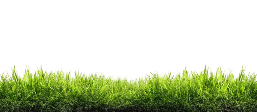 Fresh green grass isolated against a transparent background 
