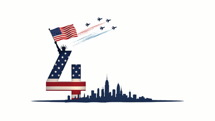 MobileUSA 4th of July Independence Day vector illustrations with red white and blue patriotic designs, flag icons, liberty bells, and celebration elements ideal for banners, ads, and web graphics.