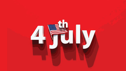 USA Independence Day vector set with 4th of July celebration elements: American flags, liberty symbols, stars and stripes, fireworks, perfect for holiday flyers, posters, and digital artwork.