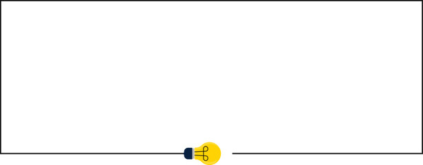 Light bulb wire line path forming a geometric rectangle with sharp corners.