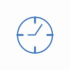 analog clock symbol icon sign vector