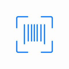 barcode scanner frame icon sign vector