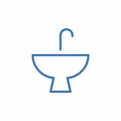 bathroom sink faucet icon sign vector