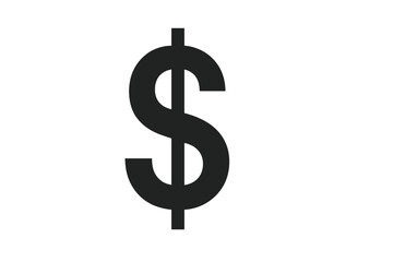 Obraz premium The dollar icon, isolated on a transparent background, can be utilized for web site design, logo creation, app development, and UI design in a flat style, representing the US dollar sign
