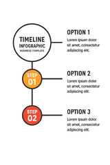 Vector 3 steps business template incorporating a circular design for timeline infographics