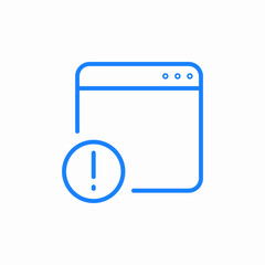 error page alert icon sign vector
