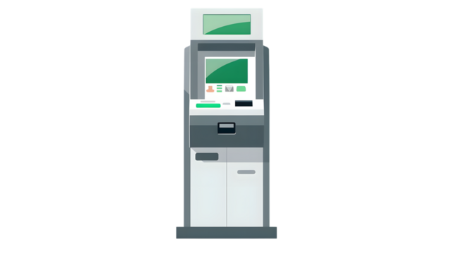 Professional Ticket Machine Icon in Bicolor Flat Vector Style for Business Uses
