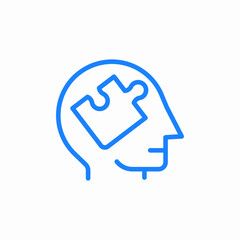 mind puzzle insight icon sign vector