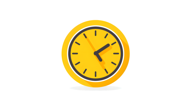 Professional Time Icon in Flat Vector Style for Modern Design Projects - Powered by Adobe