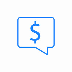 money chat message icon sign vector
