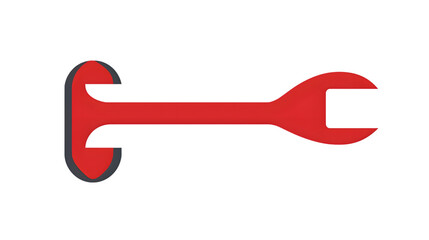 Professional Tools Vector Icon for Various Uses - Flat Symbol in Red Color
