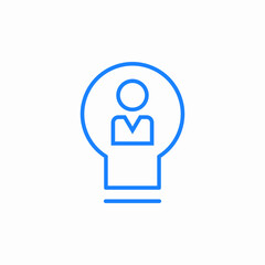 user lightbulb idea icon sign vector