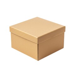 Isolated cardboard box square container packaging storage solution