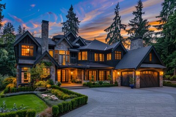 Exterior of a modern luxury home