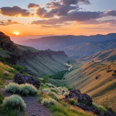 Seven Devils & Hells Canyon seen from Heaven's Gate.