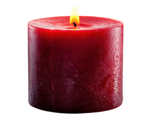 Warm candlelight embraces tranquil home atmosphere isolated on transparent background