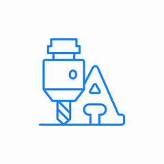 drill triangle symbol icon sign vector
