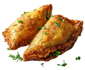 Delicious homemade empanadas kitchen food bright isolated on transparent background