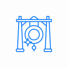 gong instrument ceremony icon sign vector