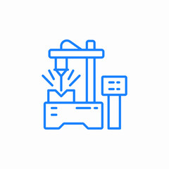 metal bending equipment icon sign vector