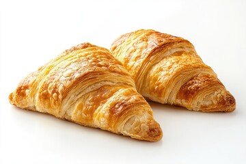 Pastry isolated on a plate with a white background. AI generated illustration.