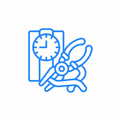timer tool safety icon sign vector