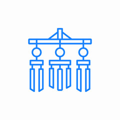 wind chimes decoration icon sign vector