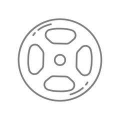 Weight plate icon. Vector