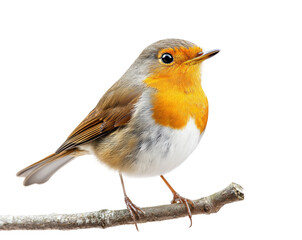 Active bird perched on branch nature view isolated on transparent background